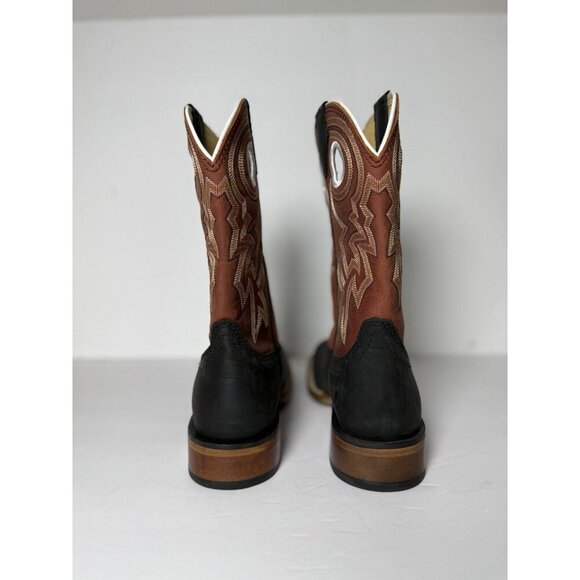 Justin Big News 11” Western Black Red Cowhide Boot Mens Size 7D FN7022 NEW - Picture 5 of 16